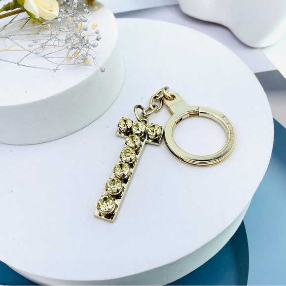 KATE SPADE Key Chain & Bag Charm Crystal Letter “T” - Picture 6 of 6